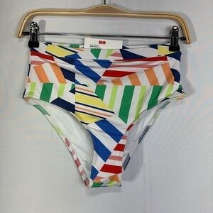 ♣️ nwt Solid & Striped the Lilo, broken stripes, multi swimsuit bottom